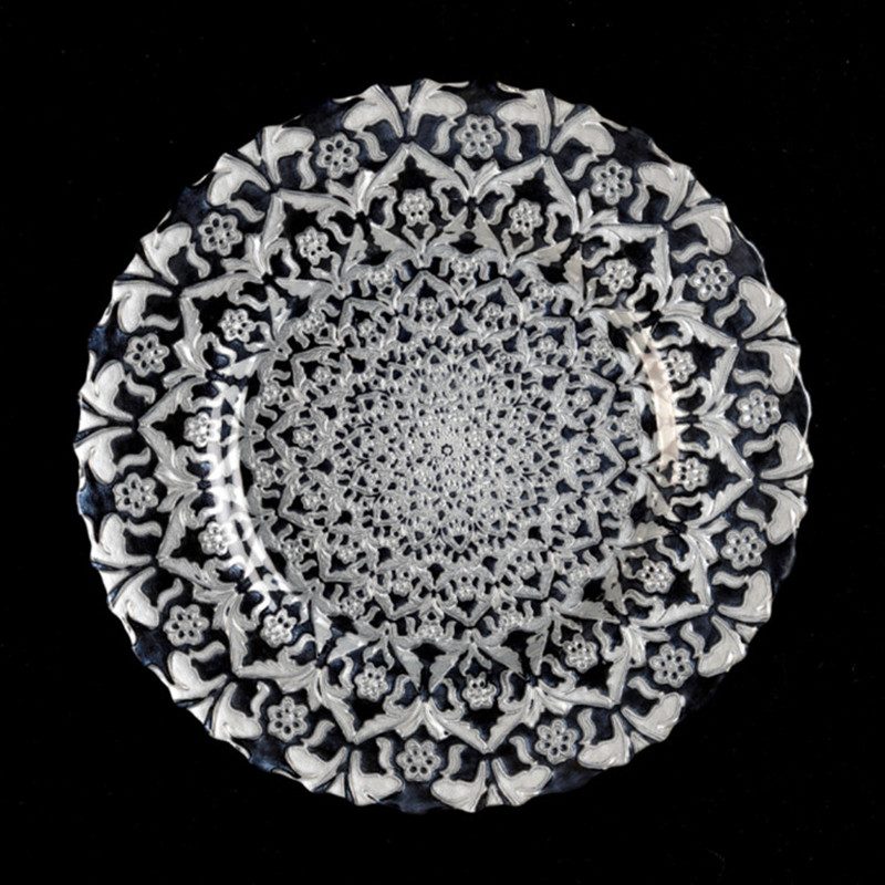glass charger plate Wholesale Glass Charger Plate PZ-063 - Image 1